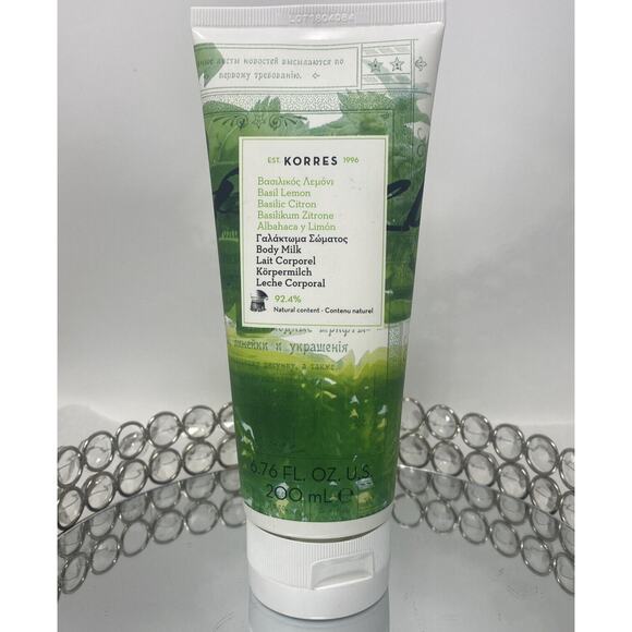 KORRES BASIL LEMON BODY MILK 6.76OZ - Picture 1 of 3